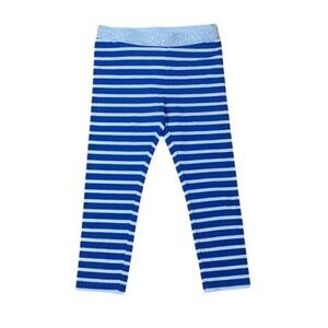 Gymboree Girls Leggings Blue White Striped Size 3 Lightweight